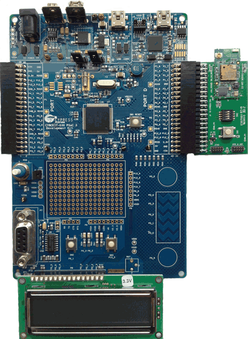 Cypress Evaluation kit PSOC with ES WiFi attached