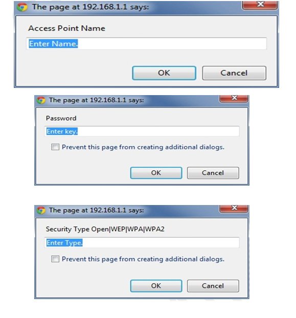 eS-WiFi Access Point User Interface for Manual Join